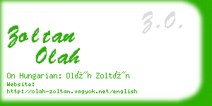 zoltan olah business card